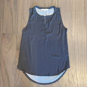 LOFT Grey Mixed Media Shell - Size XS